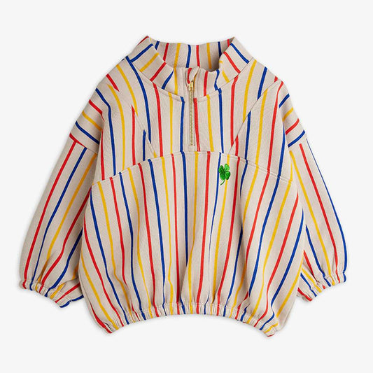 Mini Rodini - Clover emb half zip sweatshirt