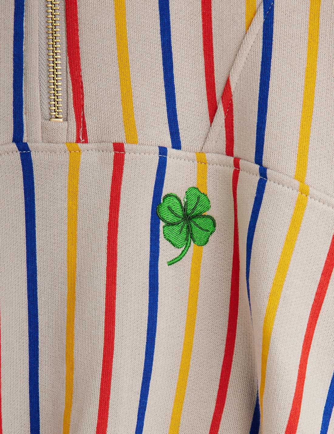 Mini Rodini - Clover emb half zip sweatshirt