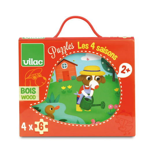 Vilac - Puslespil 4x6 brk - De 4 årstider
