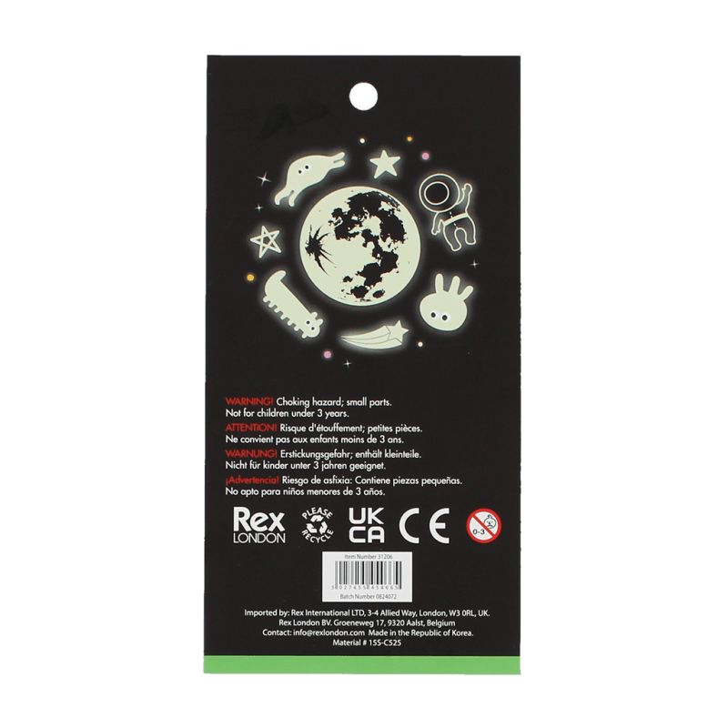 Rex - 3D stickers - Space (glow in the dark)