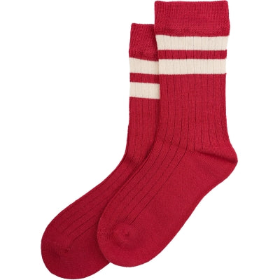 Mini Pop - bambus strømper - Chili Pepper/Off White