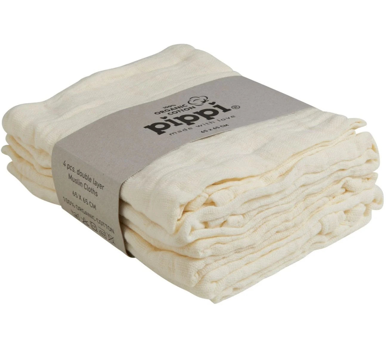 Pippi - 4 pak. stofbleer - marshmallow white