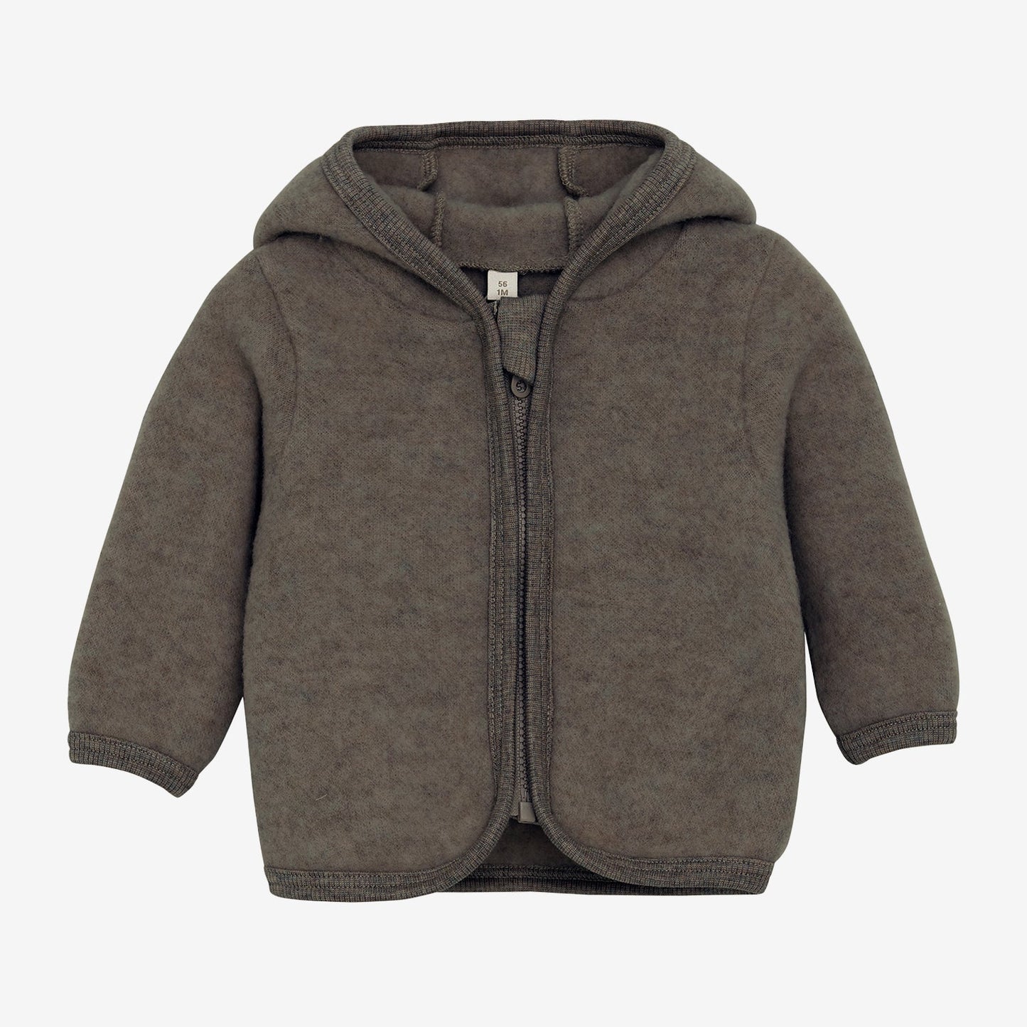 Huttelihut - jakke uld fleece - Brown Melange
