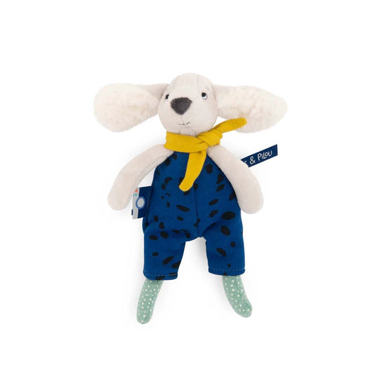 Moulin Roty - Tøjdyr - Hund med gult tørklæde