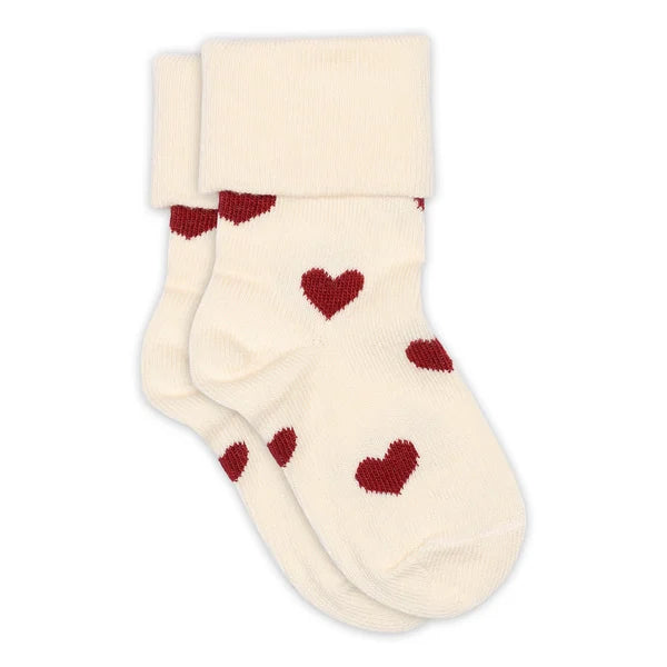 MP - strømper - Cream hjerter