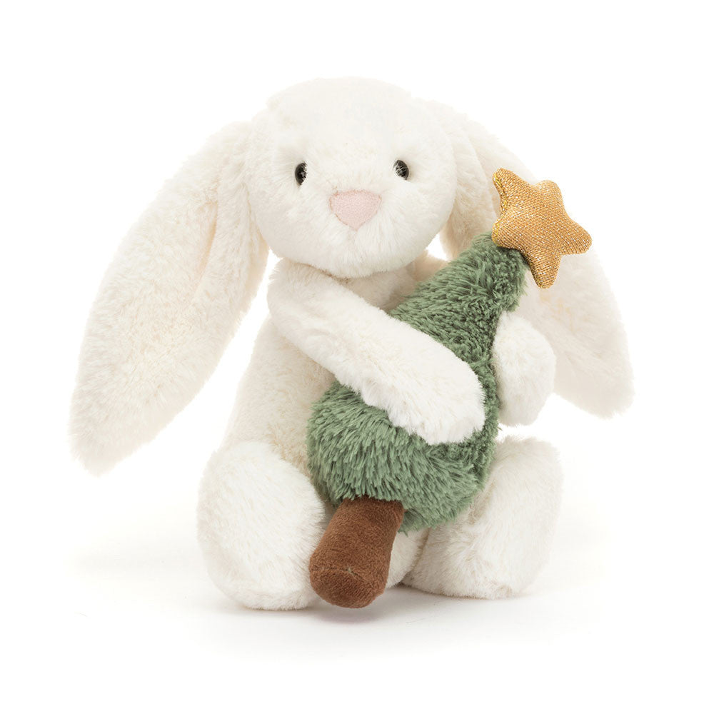Jellycat - kanin 18 cm - bashful med juletræ
