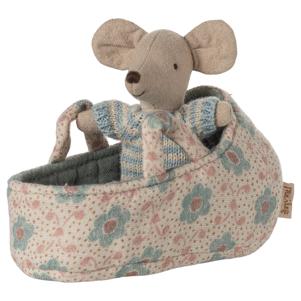 Maileg - Babymus i babylift - Blå