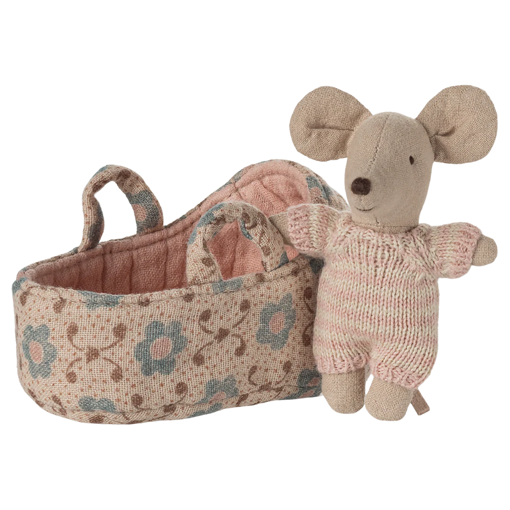 Maileg - Babymus i babylift - rosa