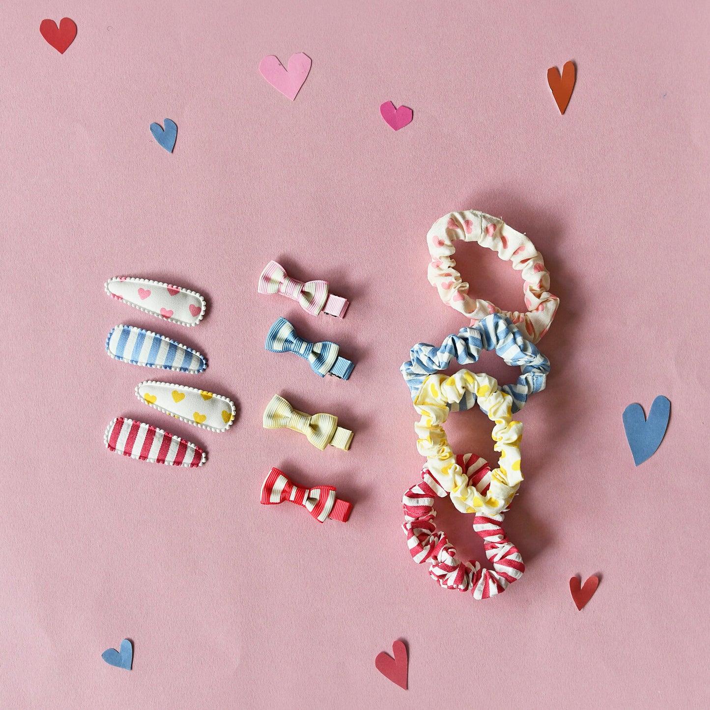 Rockahula - Vintage Rainbow Fabric Clip Set
