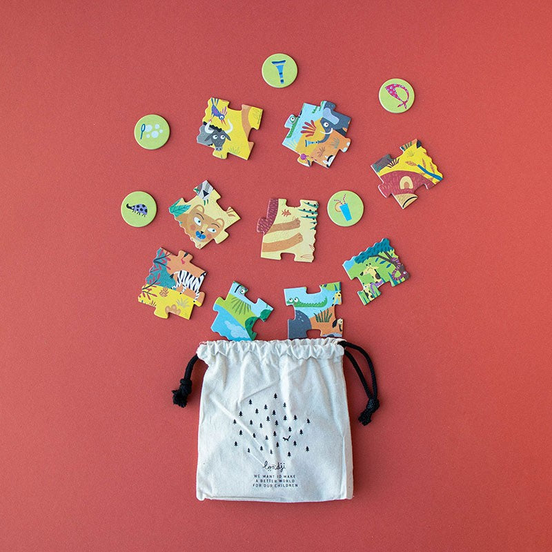 Londji - puslespil - My little jungle pocket puzzle