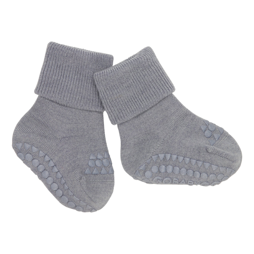 Gobabygo - uld strømper - grey melange