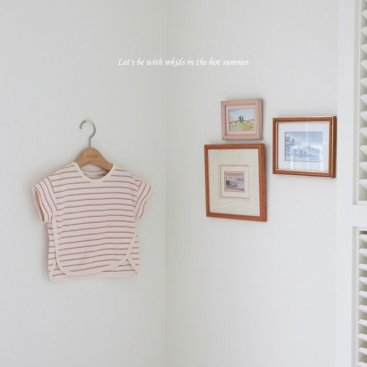 T-shirt - striber - rød