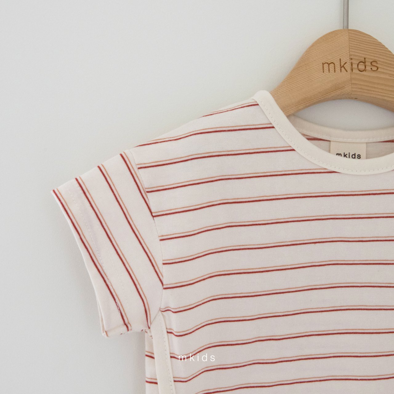 T-shirt - striber - rød