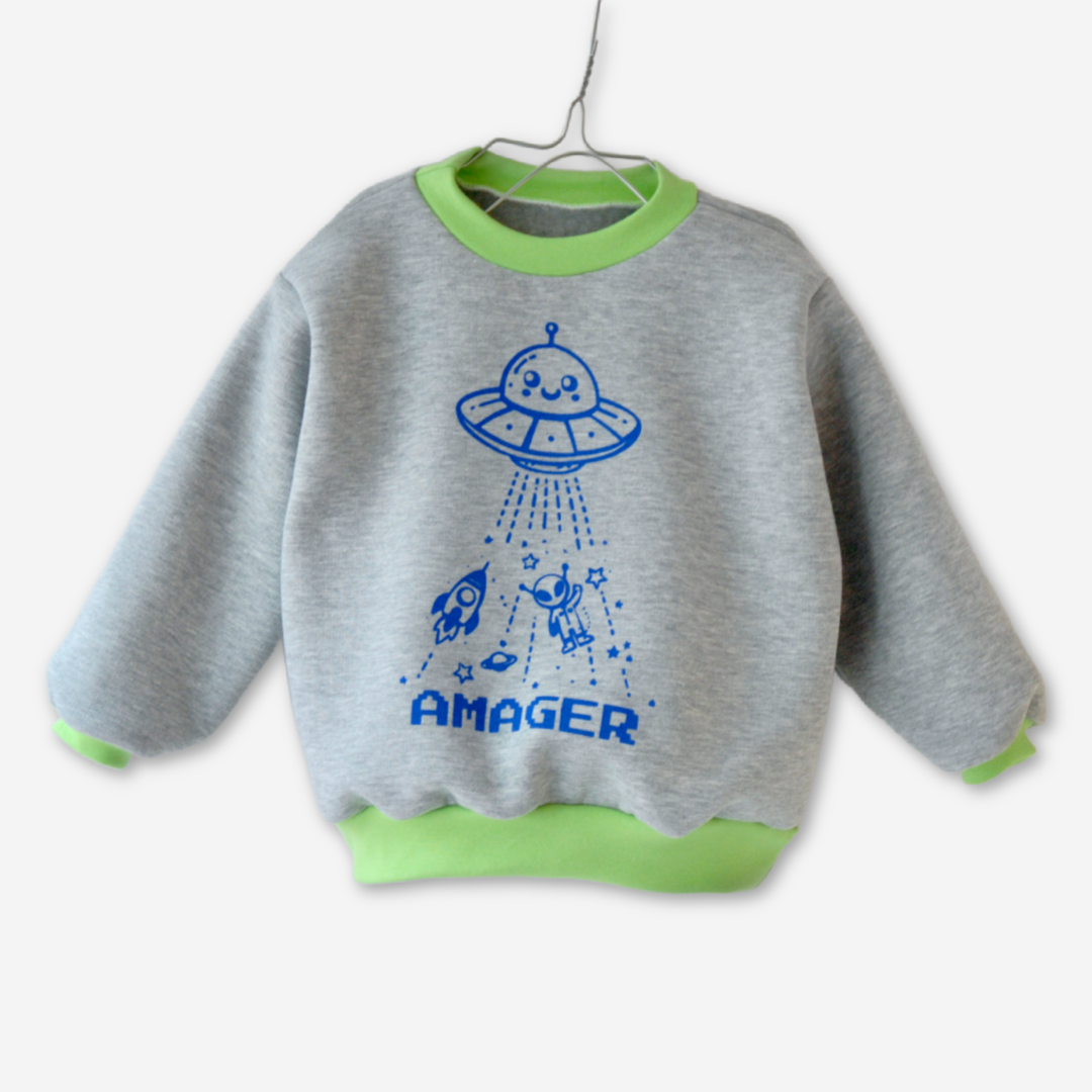 Gavin - ufo sweatshirt - grå
