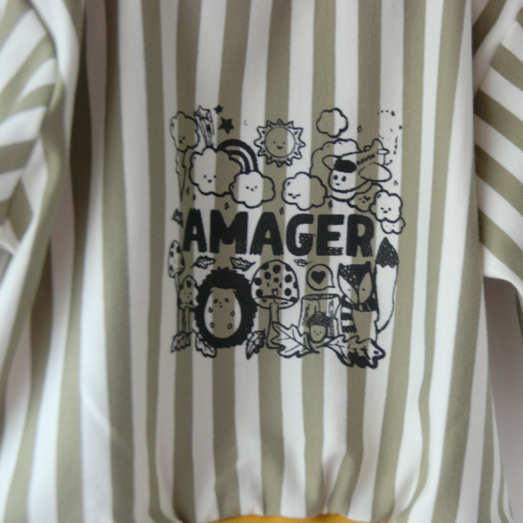 Gavin - Amager sweatshirt - army stribet