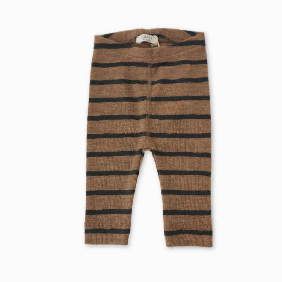 By basics - leggings - light camel mel/black coffee