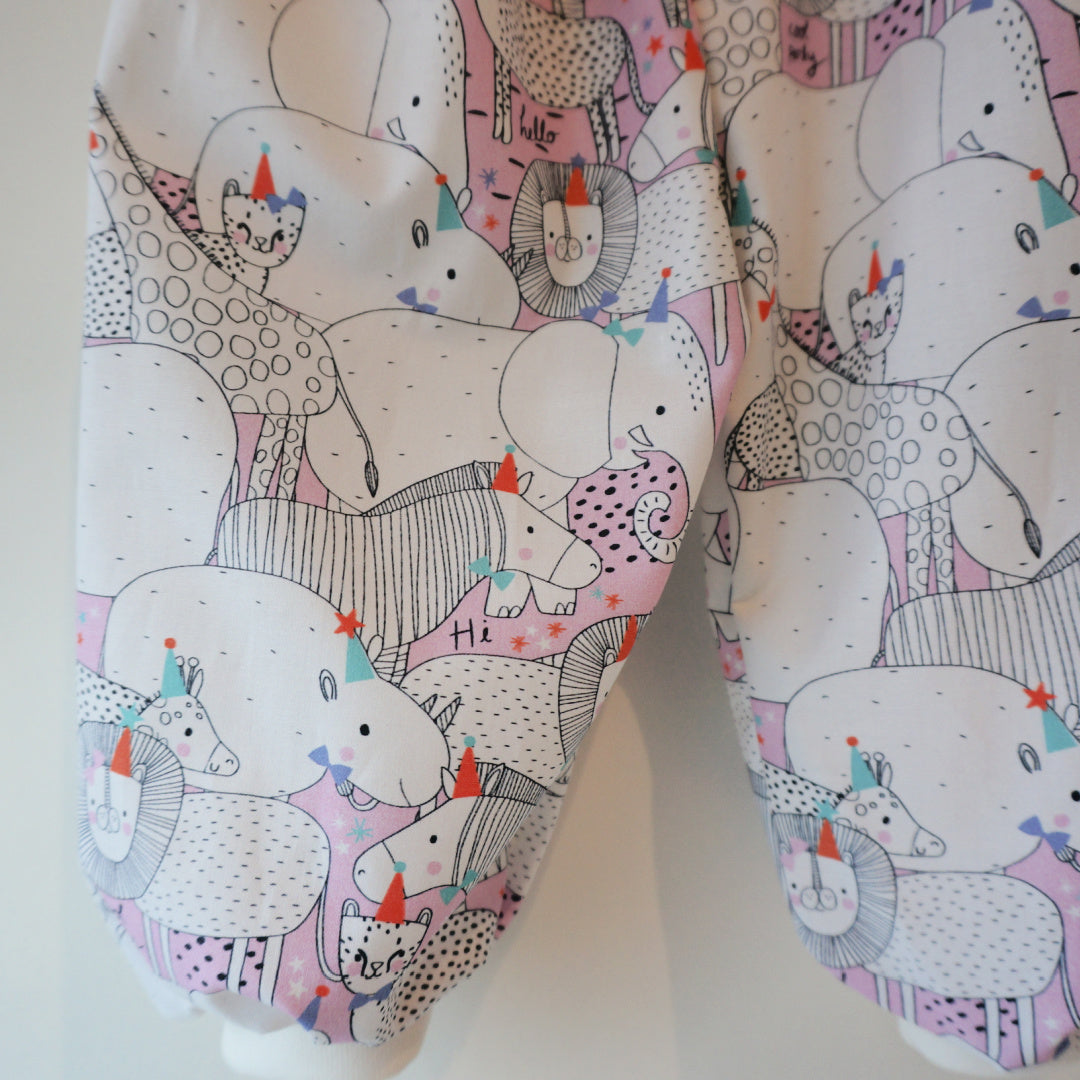 Gavin - bukser - lyserød med dyr