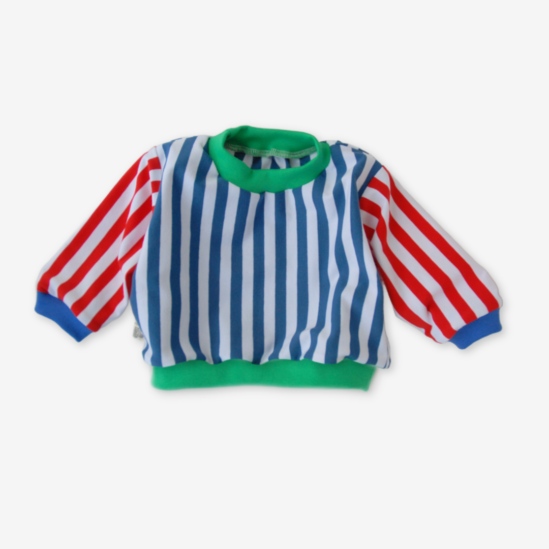 Gavin - sweatshirt - blå og hvid stribet