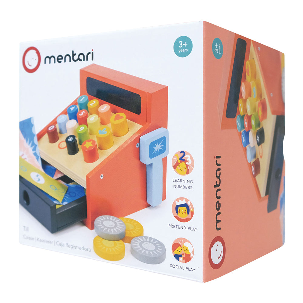 Mentari -Kasseapparat med penge