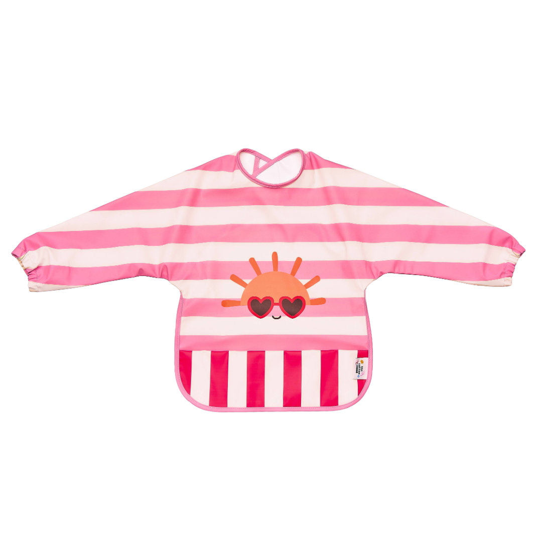 The cotton cloud - spiseforklæde - pink/rød stibet