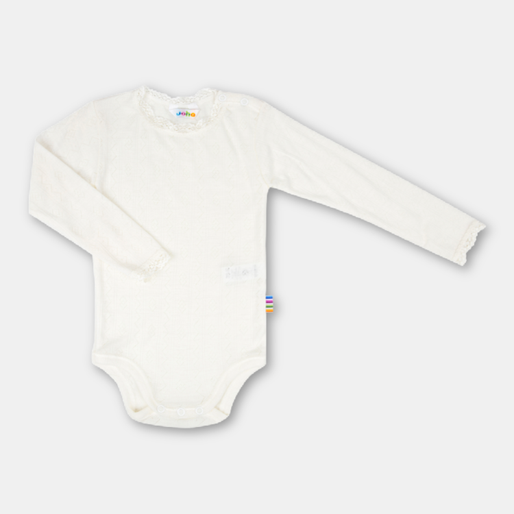 Joha - body med blonde - uld/silke