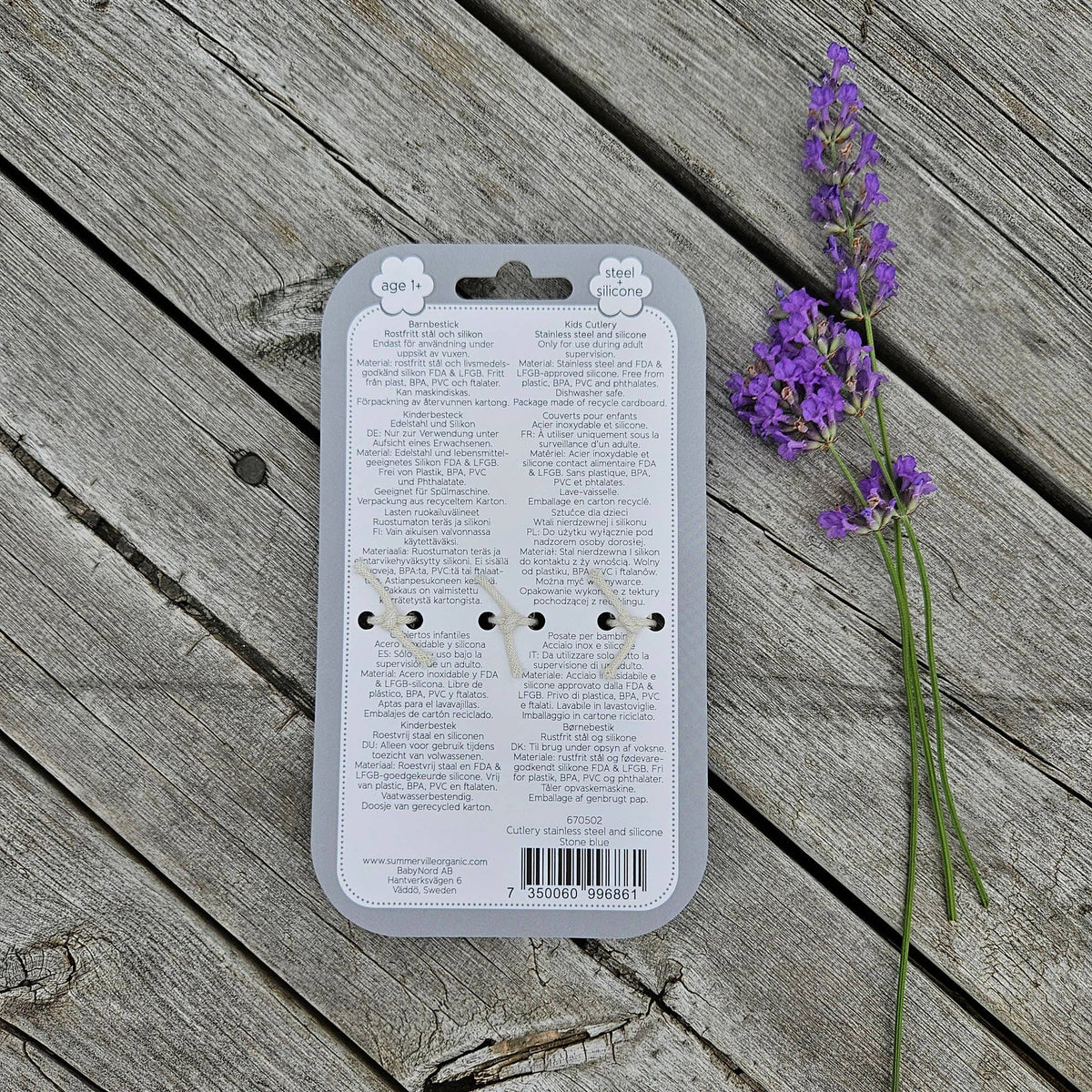 Summerville organic - børnebestik - blå