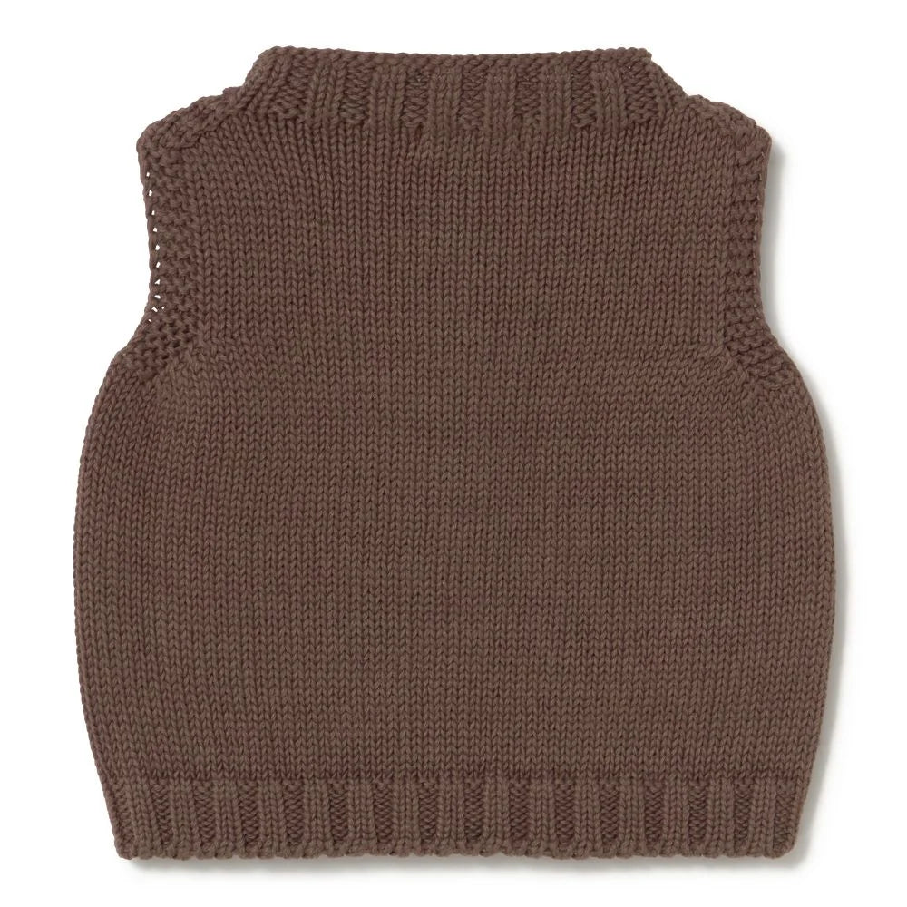 Li & me - vest - coffee