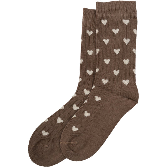 Mini Pop - bambus strømper -  Chocolade Brown/Off White