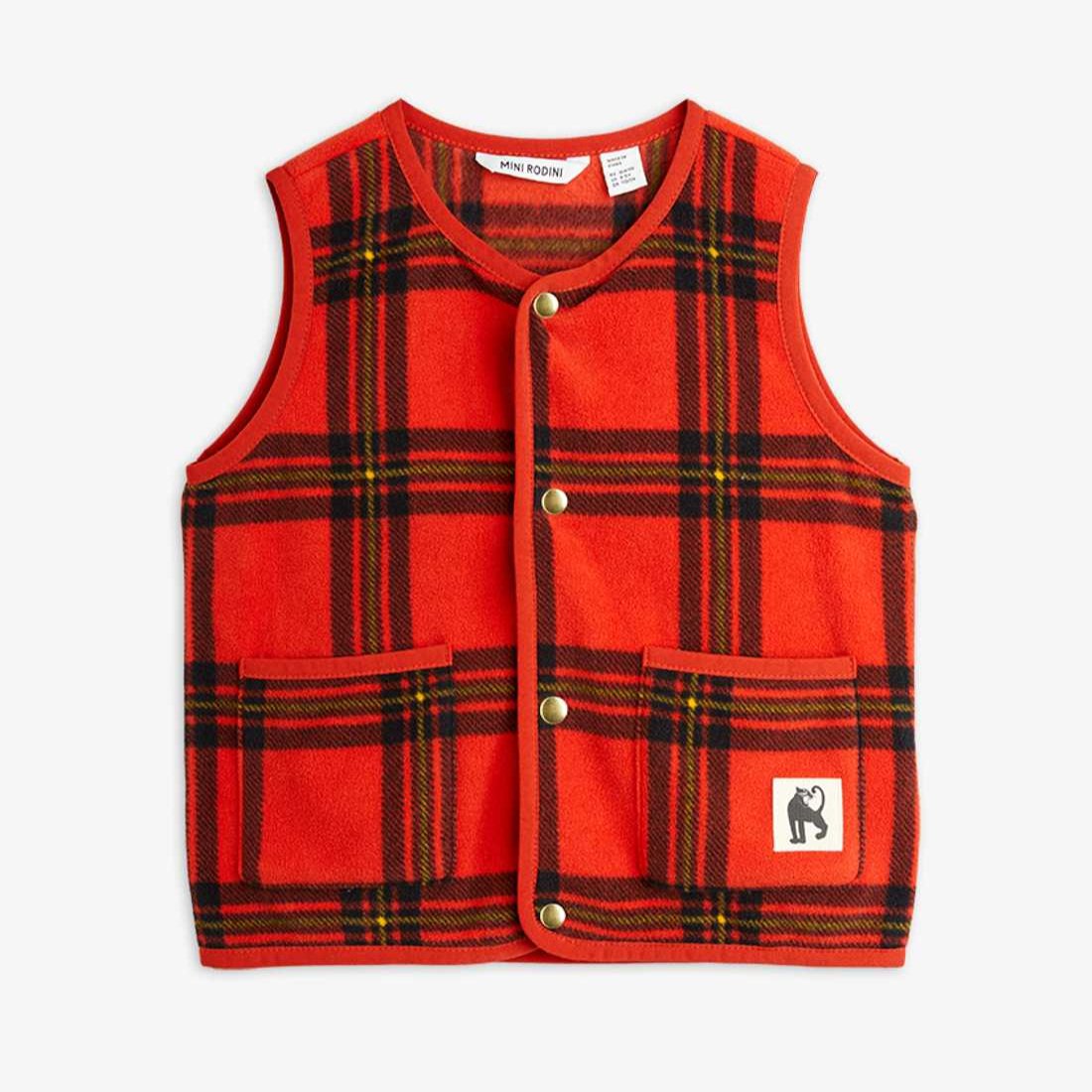 Mini Rodini -Check fleece vest