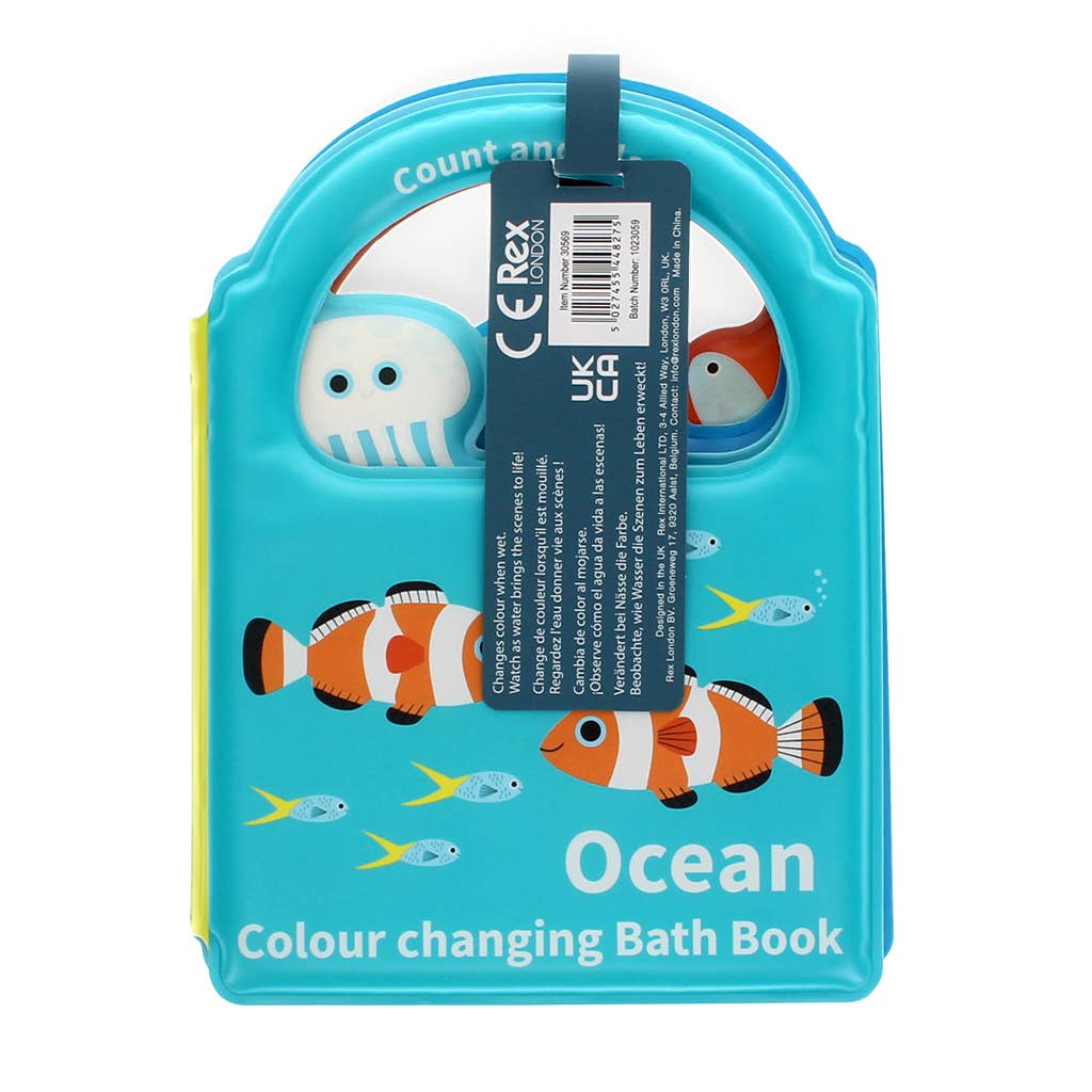 Rex - farveskiftende badebog - Ocean