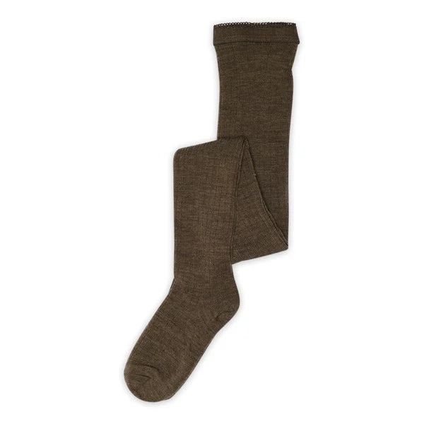 MP - uldstrømpebukser - Brown Melange 351