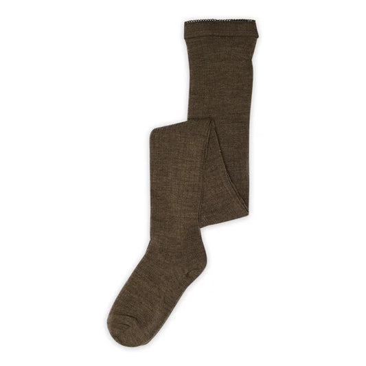 MP - uldstrømpebukser - Brown Melange 351