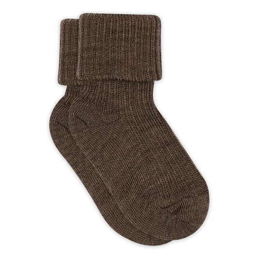 MP - uldstrømper - Brown Melange