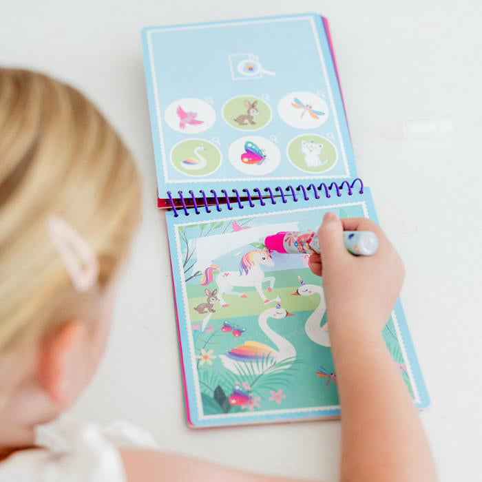 Enhjørning vandmalebog m/pen