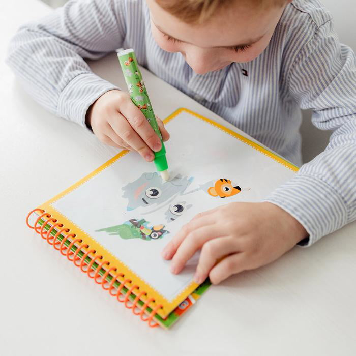 Dyreliv vandmalebog 5 sider m/pen