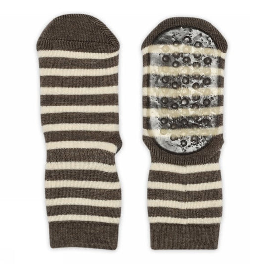 MP - strømper med anti-slip - Brown Melange