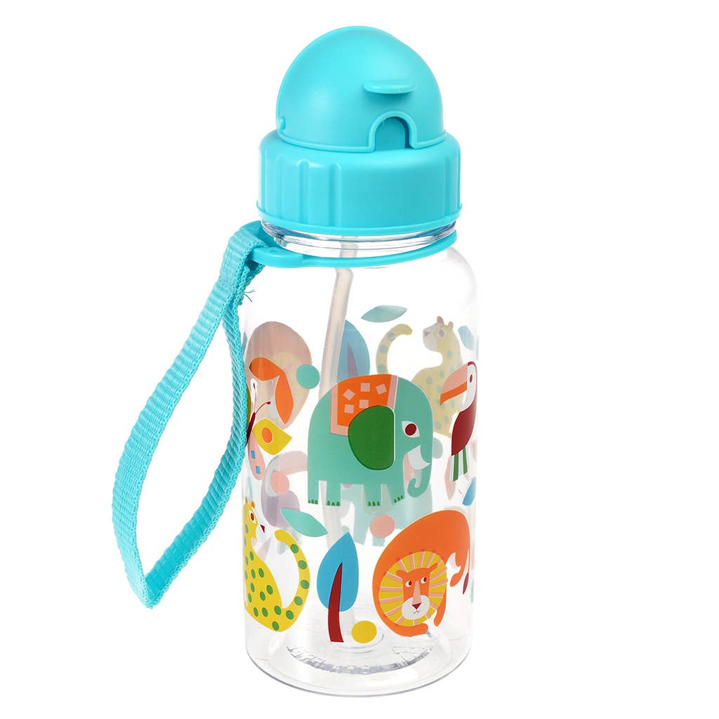 Børnevandflaske med sugerør 500ml - Wild Wonders