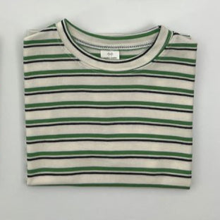T-shirt - striber - grøn