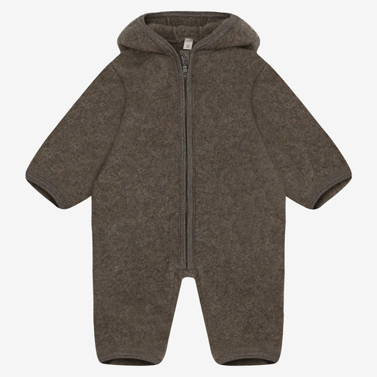 Huttelihut - køredragt - brown melange