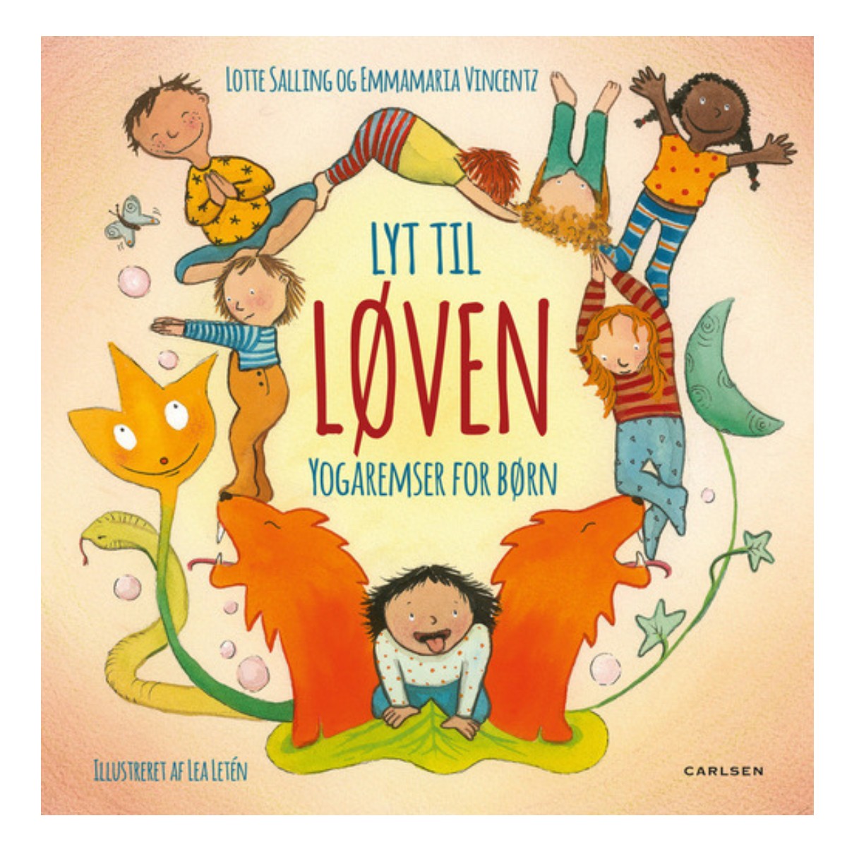 Papbog - Lyt til løven - yogaremser for børn