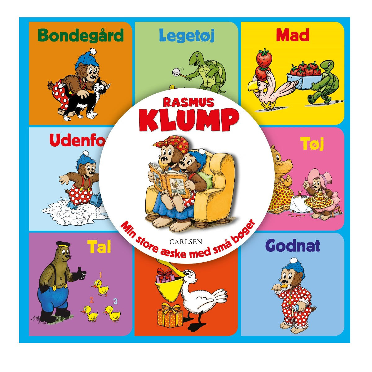 Papbog - Rasmus Klump - Min store æske med små bøger