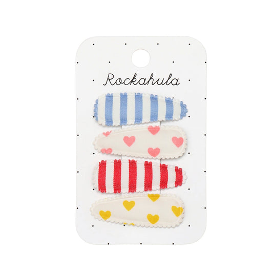 Rockahula - Vintage Rainbow Fabric Clip Set