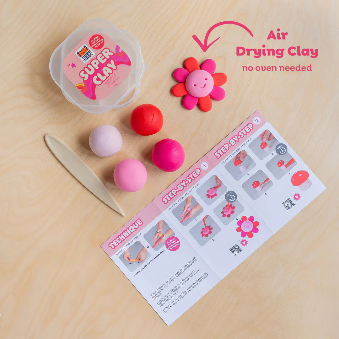 Tiger Tribe - Super Clay - rød/pink