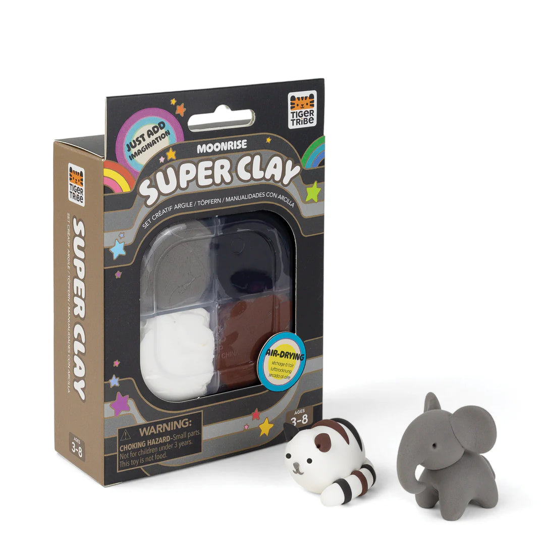 Tiger Tribe - Super Clay - sort/hvid