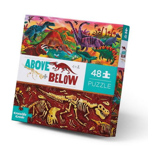 CrocodileCreek - Puslespil 48 brk. - Above & Below/Dinosaur World