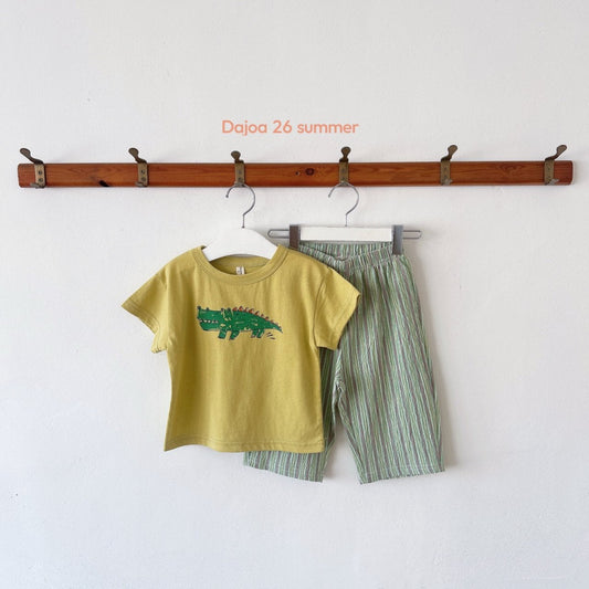 T-shirt & bukser sæt - krokodille