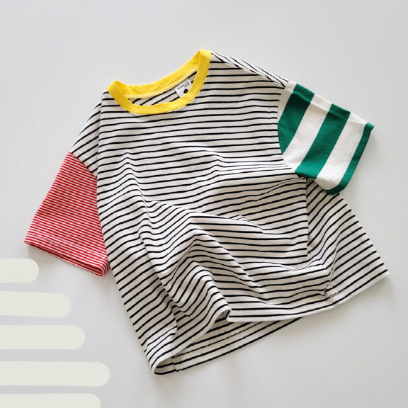 T-shirt - Mixing Stripe - ivory