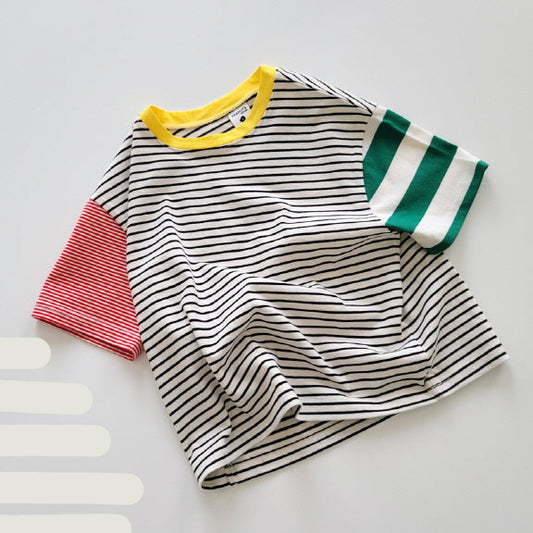 T-shirt - Mixing Stripe - ivory