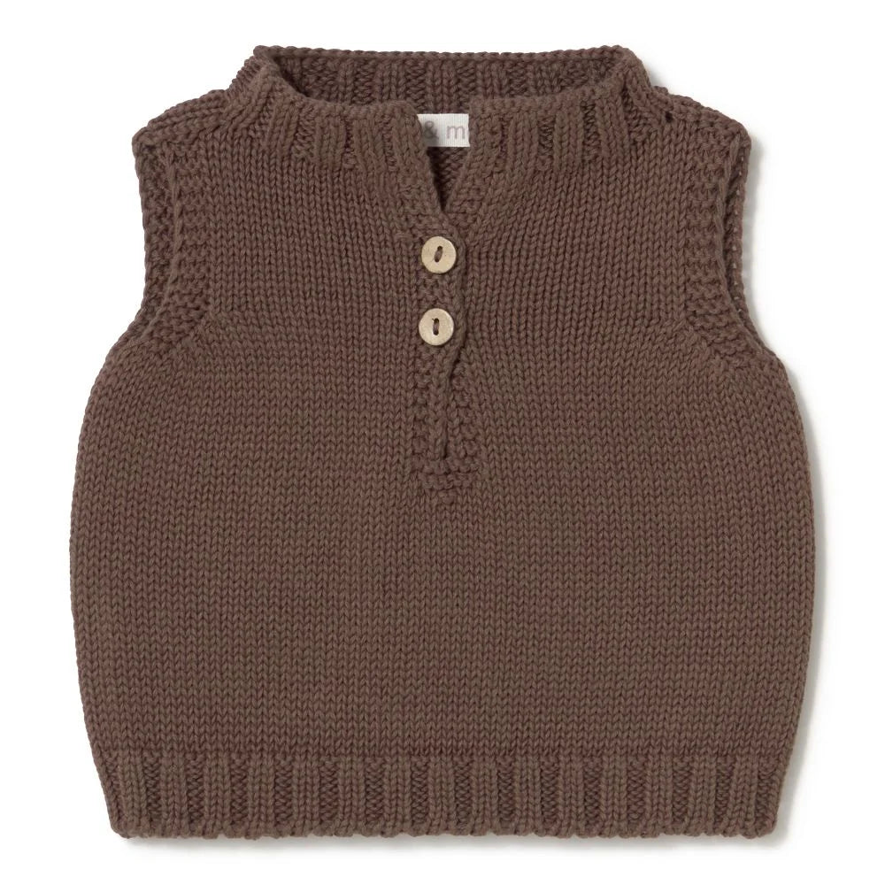 Li & me - vest - coffee