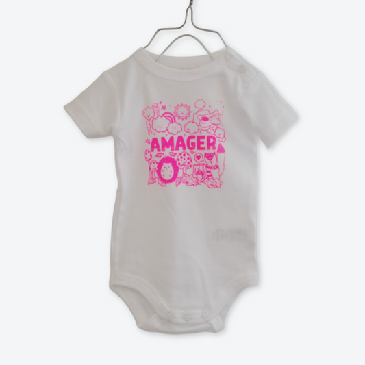 Gavin - Amager body - hvid/pink